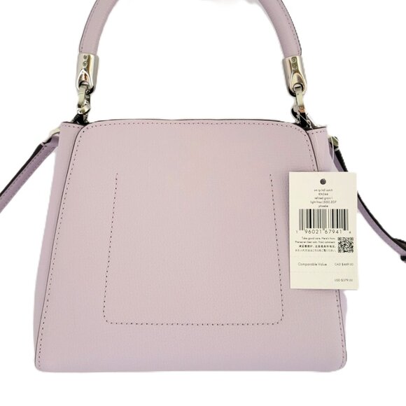 Kate Spade KN244 Phoebe Refined Leather Small Top Handle Satchel Frozen Lilac - Picture 4 of 7